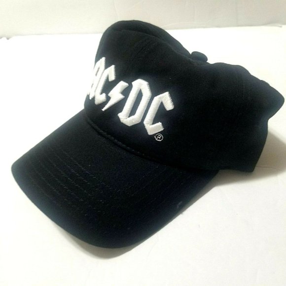 AC/DC Men's Cap Hat Embroidery Logo Black Adjustable - Picture 3 of 5